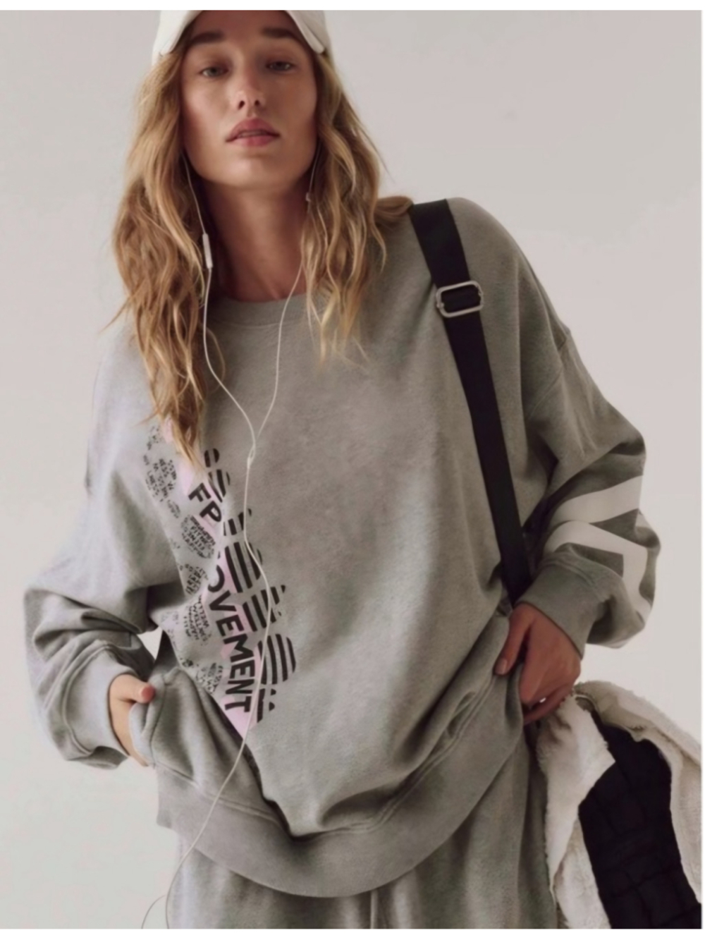 Free People FP Movement All Star Oversize Graphic Sweatshirt - Large